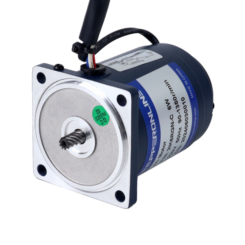 6W 220VAC 0,70Nm(99,13oz.in) Motor de velocidad variable de CA monofásico con caja de cambios rectos