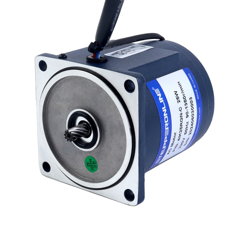 25W 220VAC 12,00Nm(1699,32oz.in) Motor de velocidad variable de CA monofásico con caja de cambios en ángulo recto