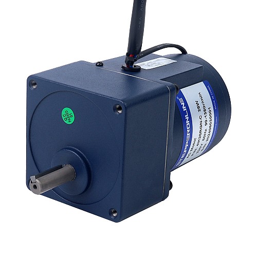 Fase única 110VAC 25W 60Hz Brida 80mm Relación de transmisión 5:1 Motor de inducción de CA con caja de cambios rectos 25W 110VAC 60Hz 18-310RPM 0,61Nm(86,38oz.in) Brida 80mm Motor de velocidad variable de CA monofásico con caja de cambios rectos - 4IK25RGN-A/4GN5K | StepperOnline