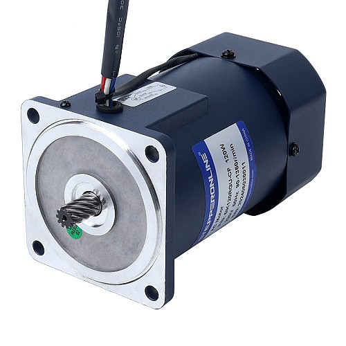 120W 220VAC 50Hz 0,5-7,5RPM 40,00Nm(5664,4oz.in) Brida 90mm Motor de velocidad variable de CA monofásico con caja de cambios en ángulo recto - 5IK120RGU-CF/5GU180RC | StepperOnline