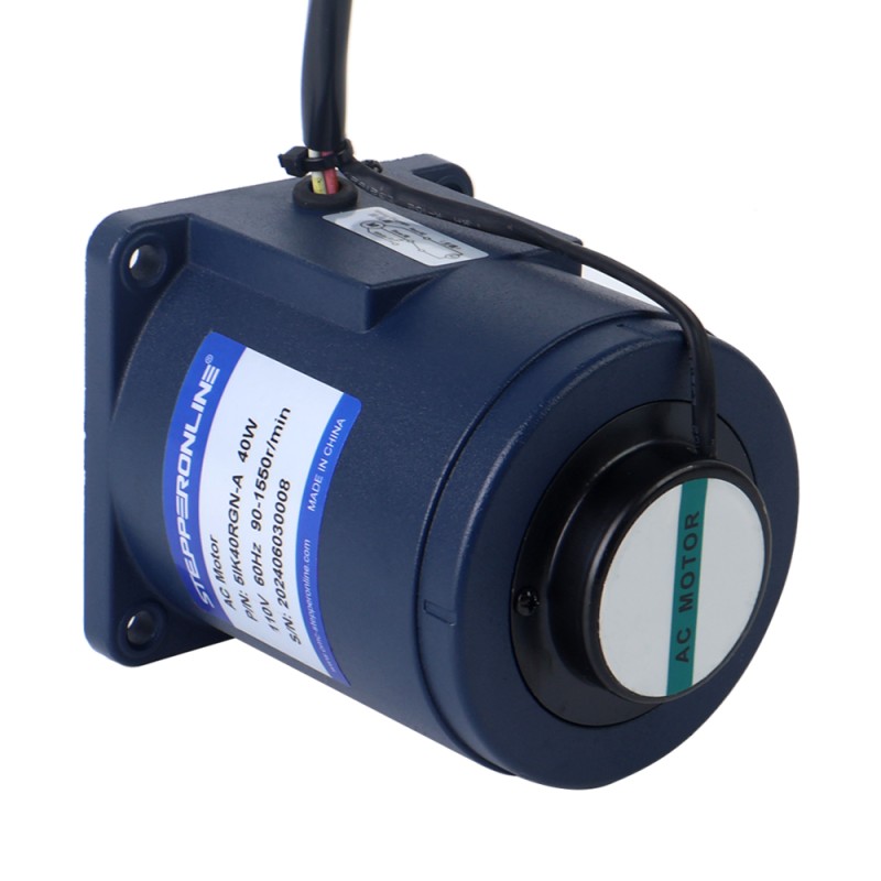 40W 110VAC 3,38Nm(478,65oz.in) Motor de velocidad variable de CA monofásico con caja de cambios rectos