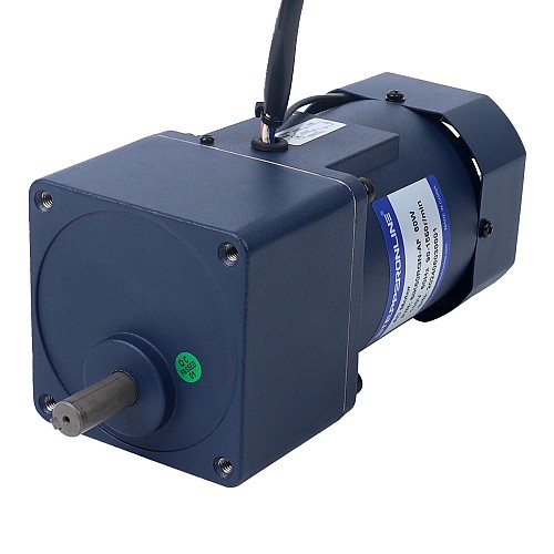 Fase única 110VAC 60W 60Hz Brida 90mm Relación de transmisión 50:1 Motor de inducción de CA con caja de cambios rectos 60W 110VAC 60Hz 1,8-31RPM 10,00Nm(1416,12oz.in) Brida 90mm Motor de velocidad variable de CA monofásico con caja de cambios rectos - 5IK60RGN-AF/5GN50K | StepperOnline