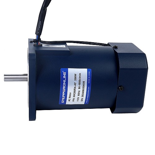 200W 110VAC 60Hz 90-1550RPM 1,20Nm(169,93oz.in) Brida 104mm Motor de velocidad variable CA monofásico - 6IK200RA-AF | StepperOnline