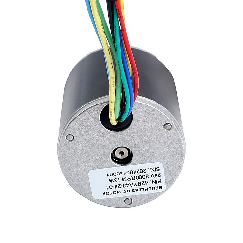 24V 3000RPM 0,04Nm 13W 1,00A Φ42x43mm Motor BLDC - 42BYA43-24-01 | StepperOnline