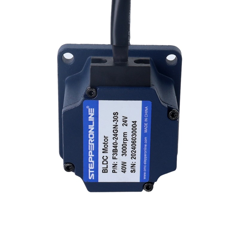 Motor BLDC de engranajes 24V 40W 1000RPM 0,31Nm(43,90oz.in) Caja de engranajes rectos 3:1