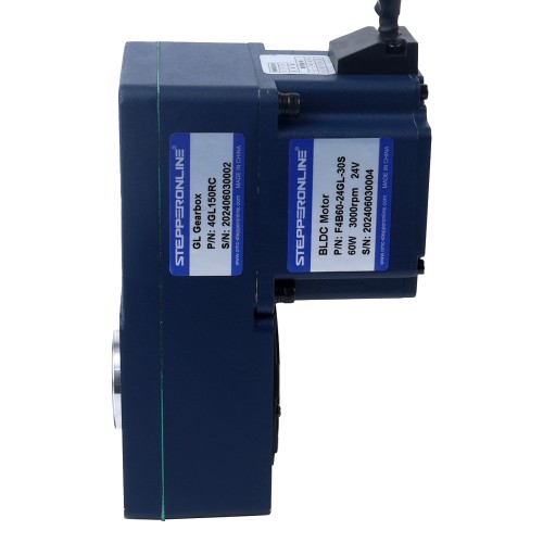 Motor CC sin escobillas con engranaje de 24V 60W 20RPM 21,00Nm(2973,84oz.in) 150:1 con caja de cambios de eje hueco paralelo | StepperOnline UK Motor CC sin escobillas con engranaje de 24V 60W 20RPM 21,00Nm(2973,84oz.in) 150:1 con caja de cambios de eje hueco paralelo - F4B60-24GL-30S/4GL150RC | StepperOnline UK