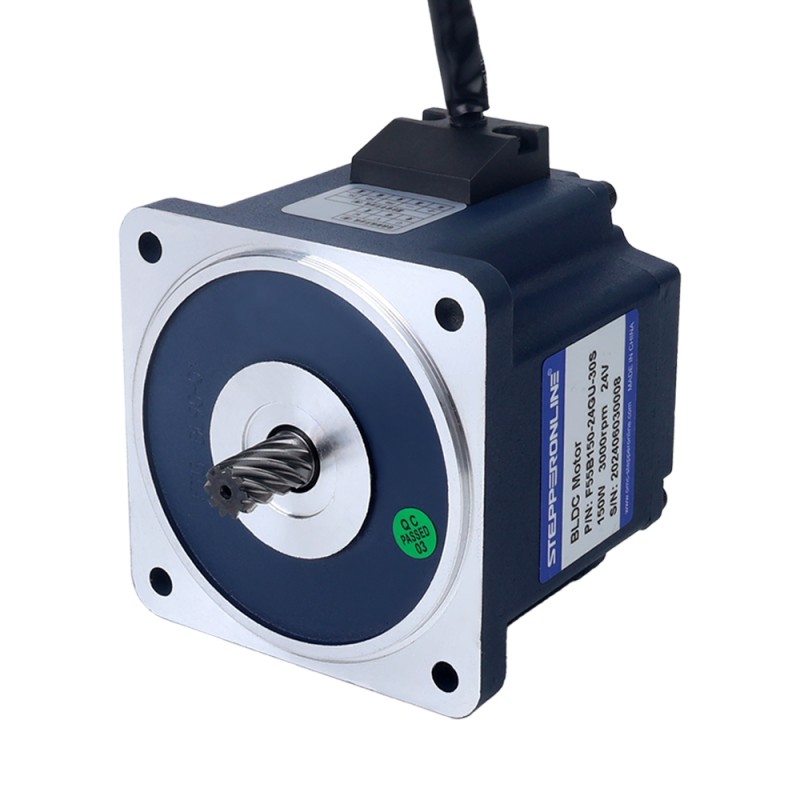 Motor BLDC de engranajes 24V 150W 100RPM 9,50Nm(1345,31oz.in) Caja de engranajes rectos 30:1