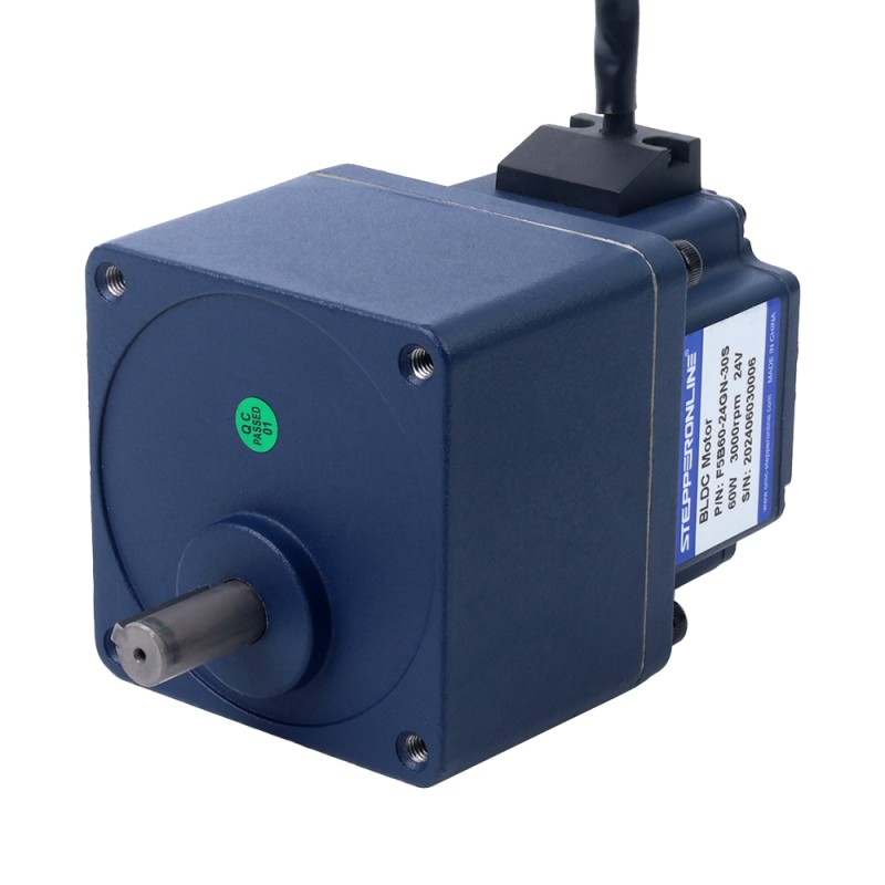 Motor BLDC de engranajes 24V 60W 60RPM 6,30Nm(892,16oz.in) Caja de engranajes rectos 50:1