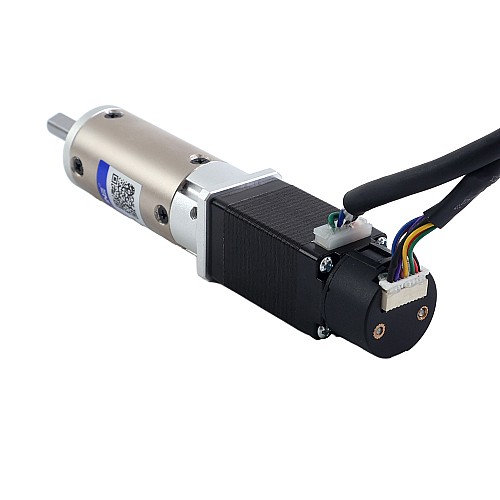 Motor paso a paso Nema 8 de lazo cerrado L=38mm con caja de engranajes planetaria serie EG relación 100:1 - 8HS15-0604D-E1000-EGS100 | StepperOnline