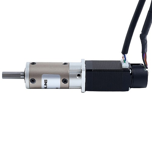 Motor paso a paso Nema 8 de lazo cerrado L=38mm con caja de engranajes planetaria serie EG relación 50:1 - 8HS15-0604D-E1000-EGS50 | StepperOnline