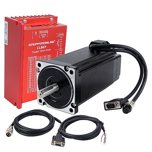 Kit de Motor Paso a Paso de Bucle Cerrado YS Series de 1 Eje 12,0Nm(1699,34oz.in) Nema 34 con Cables de 2,0m y Driver Kit de Motor Paso a Paso de Bucle Cerrado YS Series de 1 Eje 12,0Nm(1699,34oz.in) Nema 34 con Cables de 2,0m y Driver