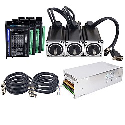 Kit paso a paso de bucle cerrado Nema 24 de 4,0Nm(566,56oz.in) de 3 ejes serie TS con fuente de alimentación