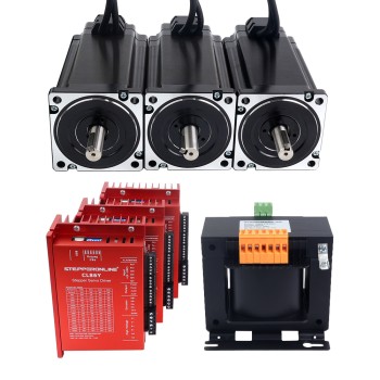 Kit de de bucle cerrado de 3 ejes de la serie YS motor Nema 34 de 12,0Nm(1699,34oz.in) con transformador de CA