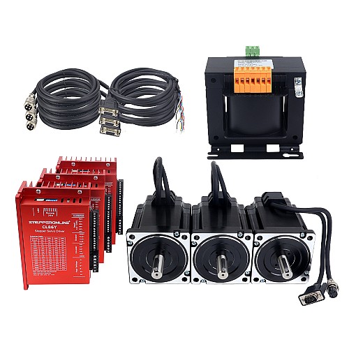 Kit CNC de motor de bucle cerrado de 3 ejes de la serie YS 6,50Nm(920,48oz.in) 34 Motor con transformador de CA Kit CNC de motor de bucle cerrado de 3 ejes de la serie YS 6,50Nm(920,48oz.in) 34 Motor con transformador de CA