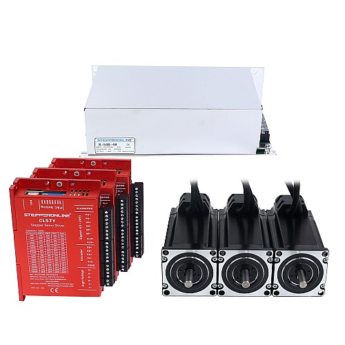 Kit de Motor de Bucle Cerrado YS Series de 3 Ejes 3.00Nm(424.83oz.in) Nema 23 con Fuente de Alimentación Kit de Motor de Bucle Cerrado YS Series de 3 Ejes 3.00Nm(424.83oz.in) Nema 23 con Fuente de Alimentación