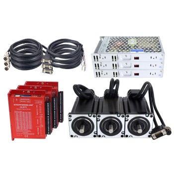 YS Series Kit Motor Paso a Paso de Closed Loop 3 Ejes 4,00Nm(566,45oz.in) Nema 24 con Fuente de Alimentación