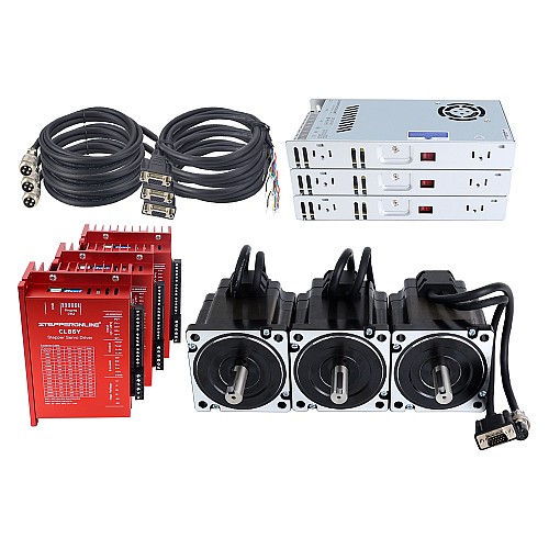 YS Series Kit Motor Paso a Paso de Closed Loop 3 Ejes 4,30Nm(608,93oz.in) Nema 34 con Fuente de Alimentación YS Series Kit Motor Paso a Paso de Closed Loop 3 Ejes 4,30Nm(608,93oz.in) Nema 34 con Fuente de Alimentación