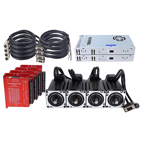 YS Series Kit Motor Paso a Paso de Closed Loop 4 Ejes 4,00Nm(566,45oz.in) Nema 24 con Fuente de Alimentación YS Series Kit Motor Paso a Paso de Closed Loop 4 Ejes 4,00Nm(566,45oz.in) Nema 24 con Fuente de Alimentación