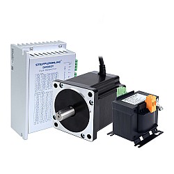Kit de 1 eje para máquina de la serie YS motor Nema 34 de 8,0Nm(1132,89oz.in) controlador y transformador de CA