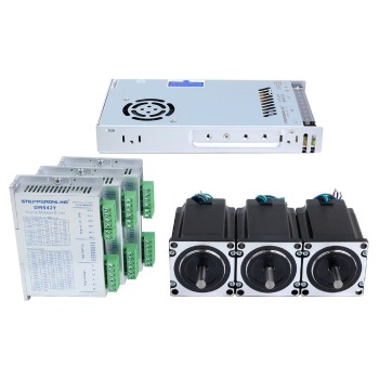Ofertas UK - Kit de Motor Paso a Paso YS Series de 3 Ejes 1.9Nm(269.06oz.in) Nema 23 con Driver y Fuente de Alimentación de 48V