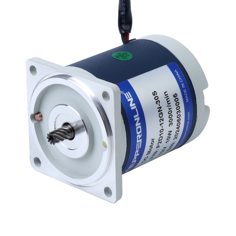 Cepillado 12V 10W 2,09Nm(295,97oz.in) 30RPM con motor de engranajes CC con caja de cambios rectos 100:1