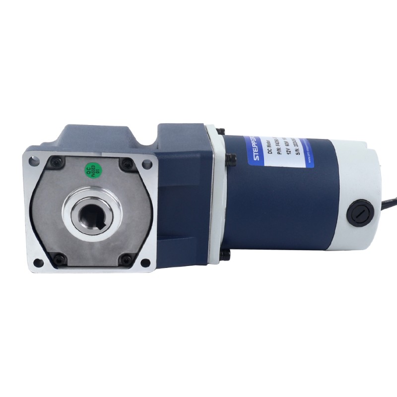 Cepillado 12V 60W 8.00Nm(1132,90oz.in) 30RPM con motor de engranaje de CC con caja de cambios de ángulo recto 100:1