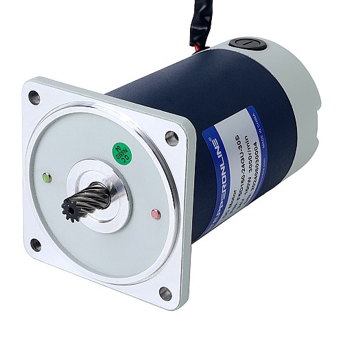 Cepillado 24V 150W 20,00Nm(2832,23oz.in)60RPM con motor de engranajes CC con caja de cambios rectos 50:1 - F5D150-24GU-30S/5GU50KB | StepperOnline