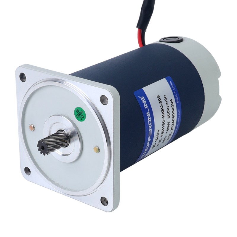 Cepillado 48V 150W 20,00Nm(2832,23oz.in) 15RPM con motor de engranajes CC con caja de cambios rectos 200:1