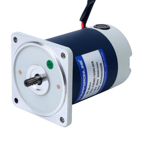 Cepillado 12V 60W 0,46Nm(65,14oz.in) 999RPM con motor de engranajes CC con caja de cambios rectos 3:1 - F5D60-12GN-30S/5GN3K | StepperOnline