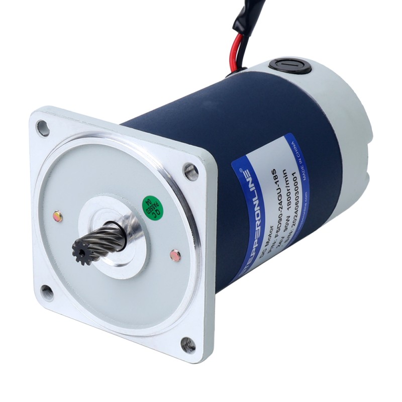 Cepillado 24V 90W 20,00Nm(2832,23oz.in) 9RPM con motor de engranajes CC con caja de cambios rectos 200:1