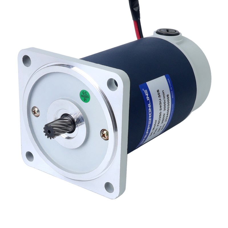 Cepillado 24V 250W 1,93Nm(273,31oz.in) 999RPM con motor de engranajes CC con caja de cambios rectos 3:1