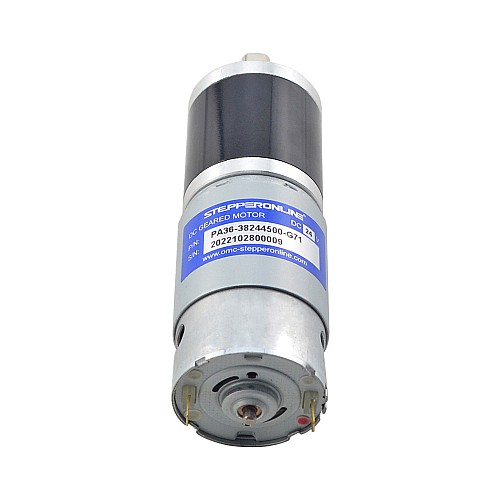 Motorreductor cepillado de 24V CC 11kg.cm/46RPM con caja de cambios planetaria 71:1