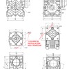 7.5:1 Caja de engranajes helicoidales NMRV30 9mm Diámetro del eje de entrada