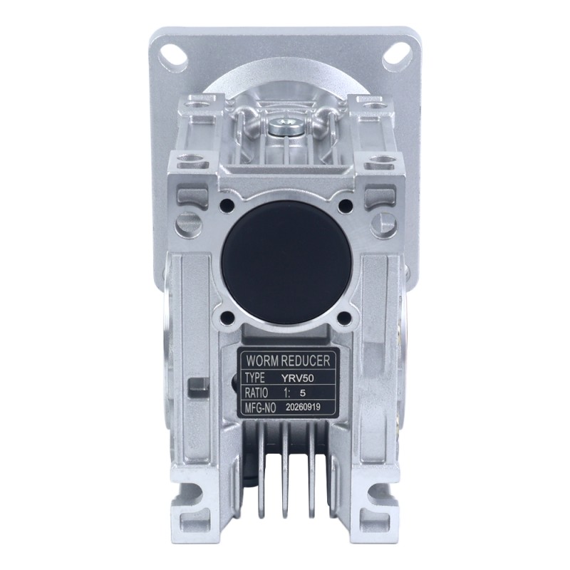 5:1 Caja de engranajes helicoidales YRV50 19mm Diámetro del eje de entrada - YRV50-G5-D19 | StepperOnline