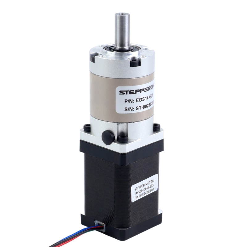 Motor paso a paso Nema 14 bipolar L=52mm w/ con caja de cambios planetaria serie EG relación de reducción 20:1