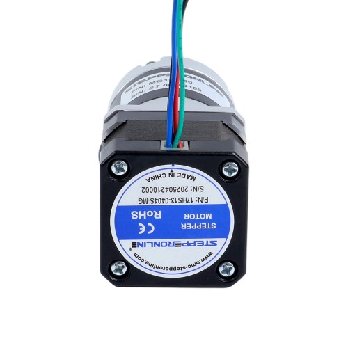 Motor paso a paso Nema 17 bipolar L=34mm w/ con caja de cambios planetaria serie MG relación de reducción 50:1 - 17HS13-0404S-MG50 | StepperOnline