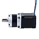 Motor paso a paso Nema 17 bipolar L=48mm w/ con caja de cambios planetaria serie MG relación de reducción 5:1 - 17HS19-1684S-MG5 | StepperOnline