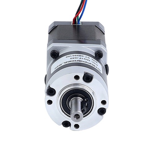 Motor paso a paso Nema 17 bipolar L=48mm w/ con caja de cambios planetaria serie MG relación de reducción 50:1 - 17HS19-1684S-MG50 | StepperOnline