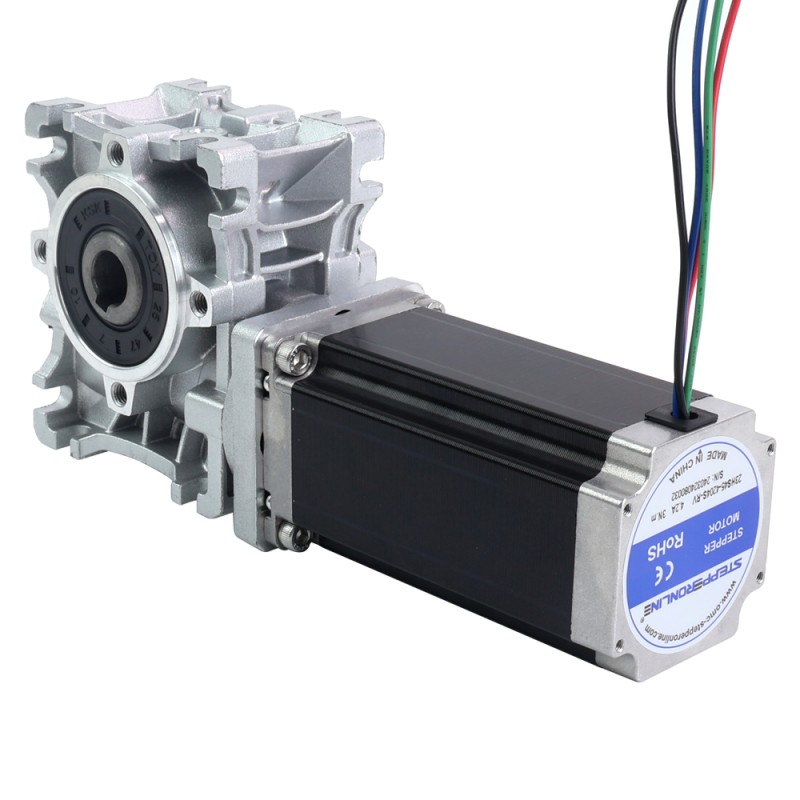 Motor Nema 23 113mm Relación de transmisión 50:1 Caja de engranajes helicoidales NMRVS30