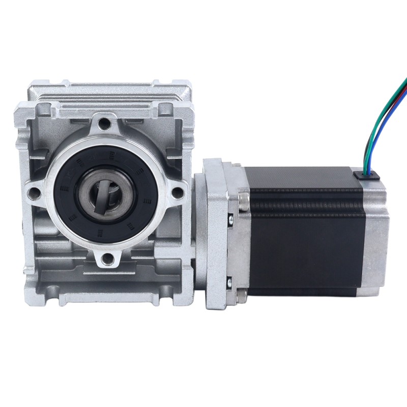 Motor Nema 23 113mm Relación de transmisión 20:1 Caja de engranajes helicoidales YRV30 - 23HS45-4204S-YRV30-G20 | StepperOnline