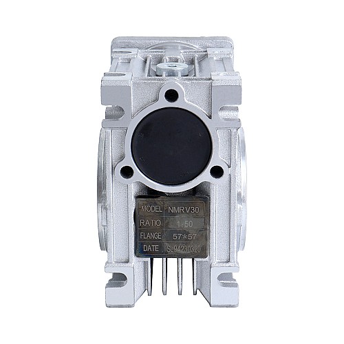 50:1 Caja de engranajes helicoidales NMRV30 11mm Diámetro del eje de entrada 50:1 Caja de engranajes helicoidales NMRV30 11mm Diámetro del eje de entrada