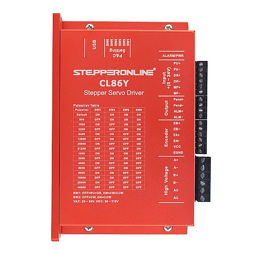 Kit CNC de paso a paso de bucle cerrado de 4 ejes de la serie YS Motor Nema 34 de 12,0Nm(1699,34oz.in) con cables de 1,5m y transformador de CA - 4-ACLYS120-1M5 | StepperOnline Kit CNC de paso a paso de bucle cerrado de 4 ejes de la serie YS Motor Nema 34 de 12,0Nm(1699,34oz.in) con cables de 1,5m y transformador de CA - 4-ACLYS120-1M5 | StepperOnline