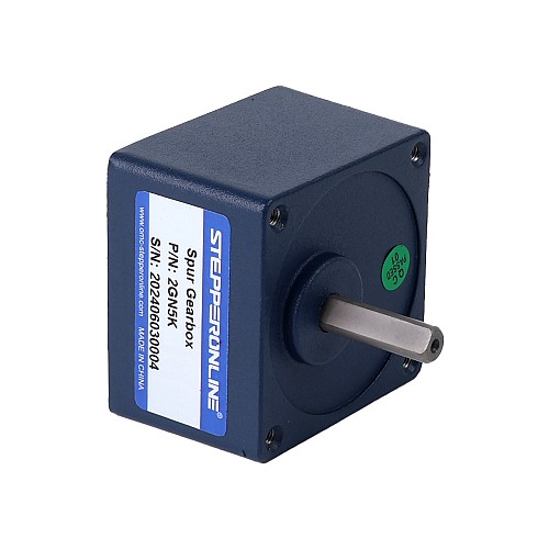 Motorreductor cepillado de 12V CC 60 kg.cm/3,5RPM con caja de cambios de dientes rectos rectangulares 1166:1 Cepillado 12V 10W 0,13Nm(18,41oz.in) 600RPM con motor de engranajes CC con caja de cambios rectos 5:1 - F2D10-12GN-30S/2GN5K | StepperOnline