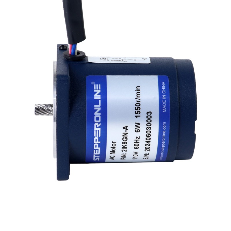 6W 110VAC 60Hz 103RPM 0,45Nm(63,73oz.in) Brida 60mm Motor de inducción de CA monofásico con caja de cambios rectos