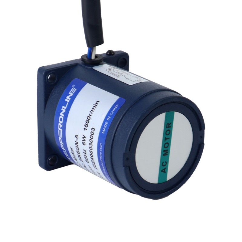 6W 110VAC 60Hz 103RPM 0,45Nm(63,73oz.in) Brida 60mm Motor de inducción de CA monofásico con caja de cambios rectos