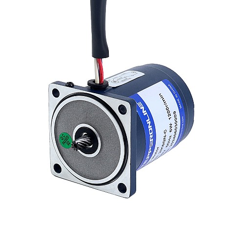 Fase única 220VAC 6W 50Hz Brida 60mm Relación de transmisión 50:1 Motor de inducción de CA con caja de cambios rectos Fase única 220VAC 6W 50Hz Brida 60mm Relación de transmisión 50:1 Motor de inducción de CA con caja de cambios rectos