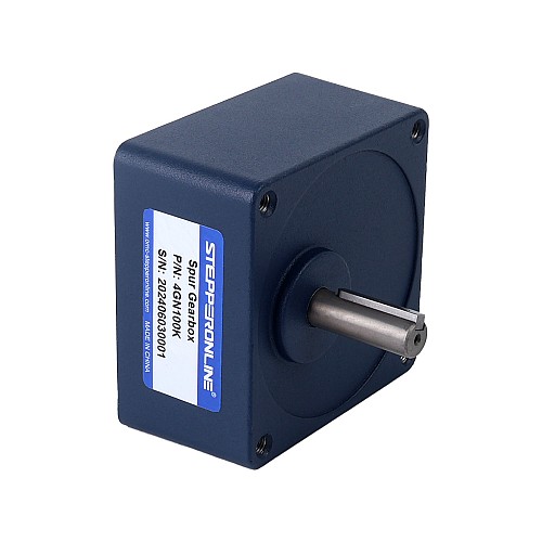 Motorreductor cepillado de 12V CC 60 kg.cm/3,5RPM con caja de cambios de dientes rectos rectangulares 1166:1 Cepillado 24V 40W 8,00Nm(1132,89oz.in) 18RPM con motor de engranajes CC con caja de cambios rectos 100:1 - F34D40-24GN-18S/4GN100K | StepperOnline