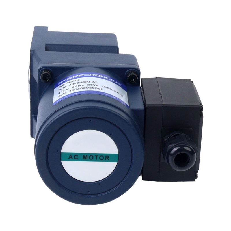 25W 110VAC 16,00Nm(2265,79oz.in) Motor de inducción de CA monofásico de eje hueco de caja de cambios de ángulo recto