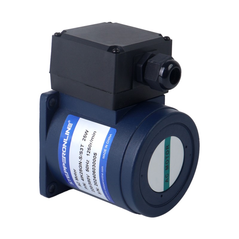 25W 220/380VAC 0,75Nm(106,21oz.in)/0,61Nm(86,38oz.in) Motor de inducción de CA trifásico con caja de cambios rectos