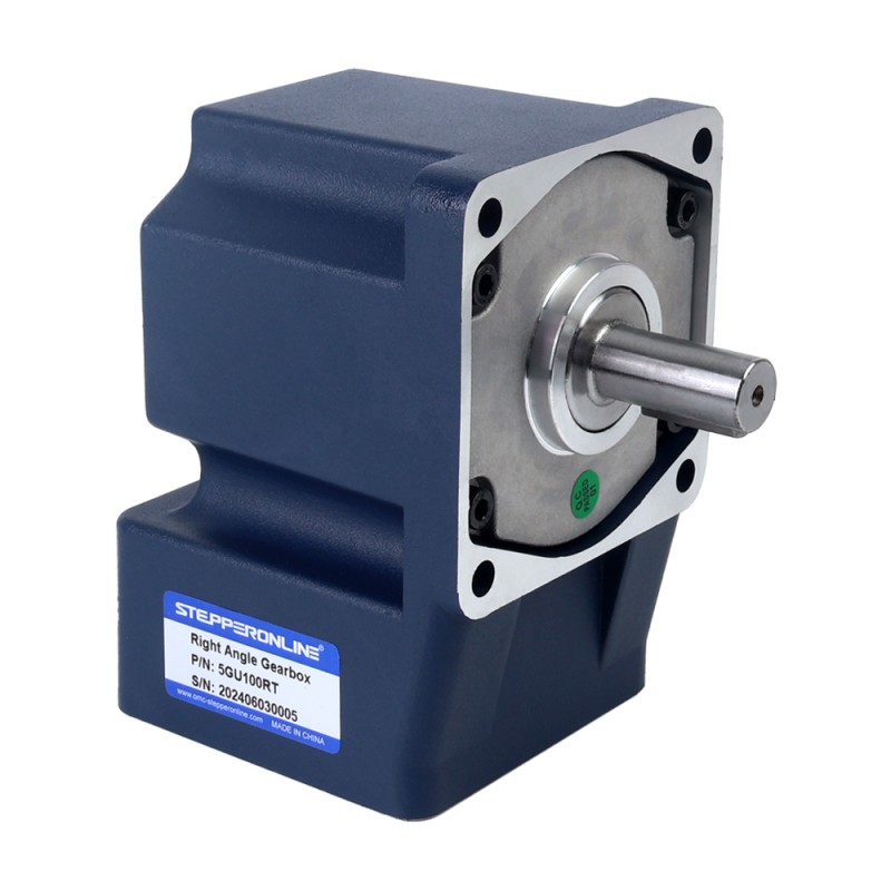 90W 220/380VAC 40,00Nm(5664,47oz.in) Motor de inducción de CA trifásico eje chavetero caja cambios en ángulo recto